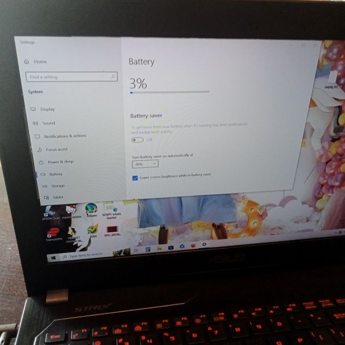 Hasil service laptop untuk Deny - Permasalahan: , Ganti baterai laptop asus gl205v